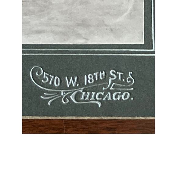 Antique Photo Cabinet Early 1900s Card Well Dressed Young Lady Mally Chicago IL - Picture 6 of 8